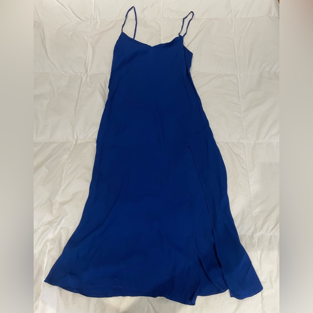 Reformation Crimini Royal Blue Midi Dress Size XS